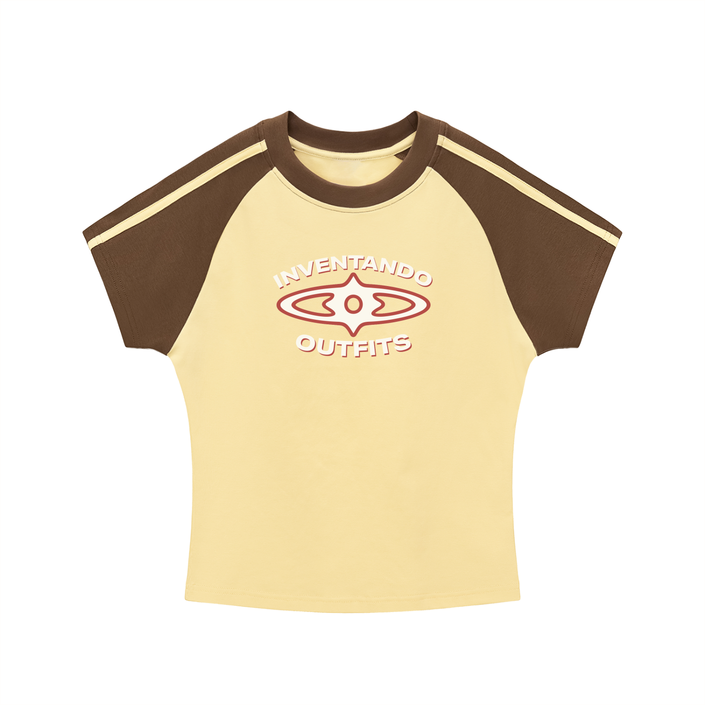 PRE-ORDER | women un pdf escondido | raglan sleeve t-shirt vanilla cream / mocha
