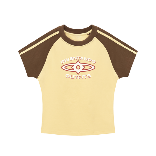 PRE-ORDER | women un pdf escondido | raglan sleeve t-shirt vanilla cream / mocha